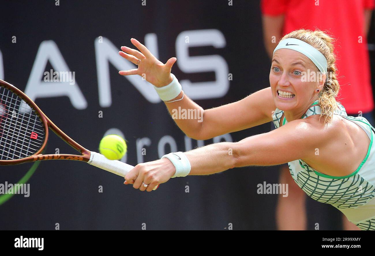 Czech Republic s Petra Kvitova In Action Against Croatia s Donna Vekic czech-republic-s-petra-kvitova-in-action-against-croatia-s-donna-vekic