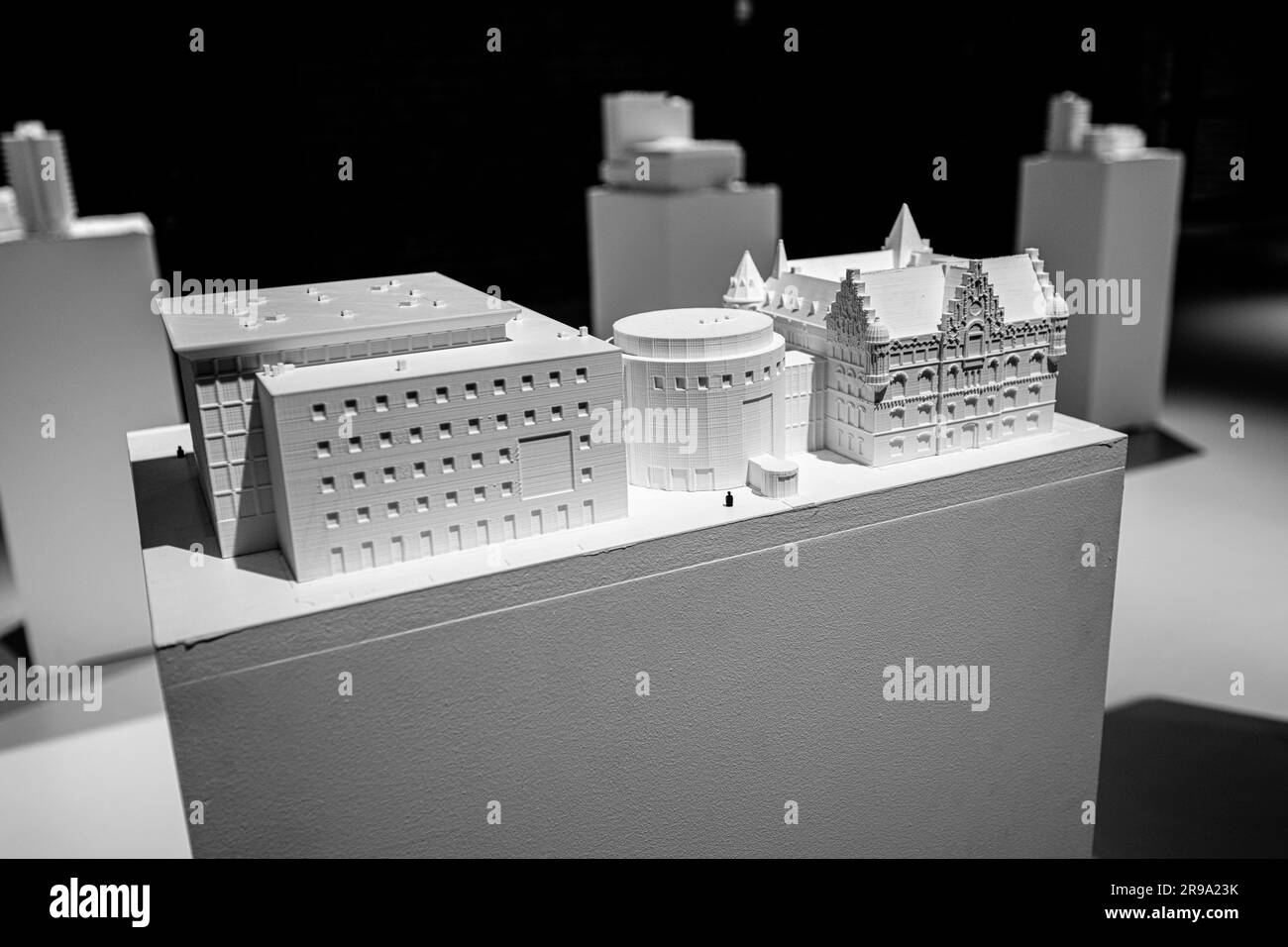 Malmö, Sweden - July 09 2022: Architectural model of Malmö Stadsbibliotek on display Stock Photo