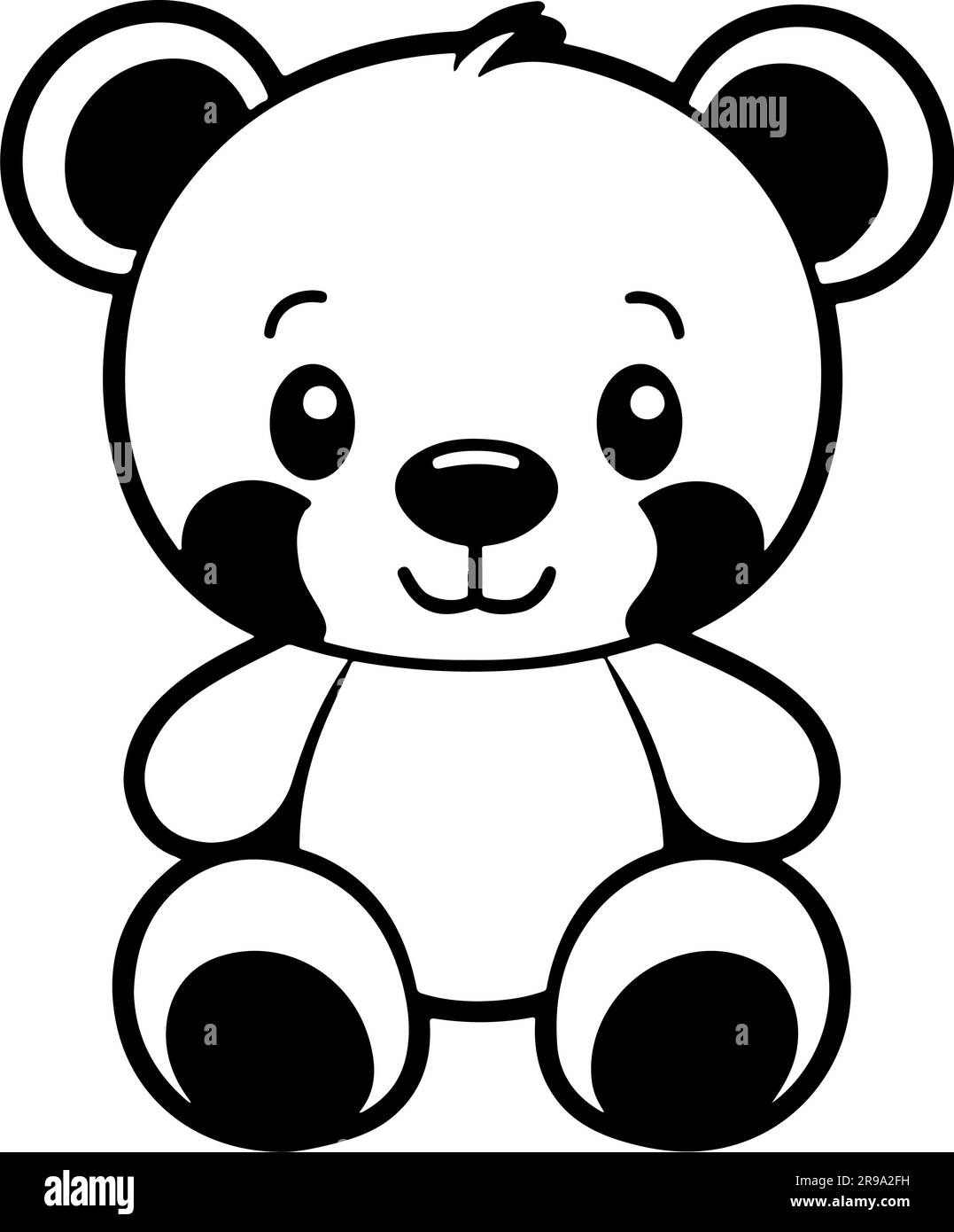 Vector illustration adorable teddy bear plush toy vector art Stock Vector Image & Art Alamy