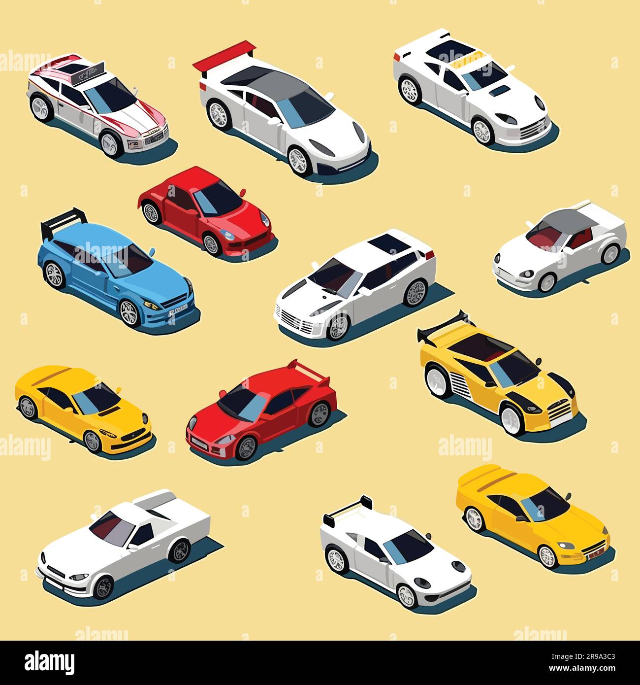 Sport cars isometric vector set isolated Stock Vector Image & Art Alamy