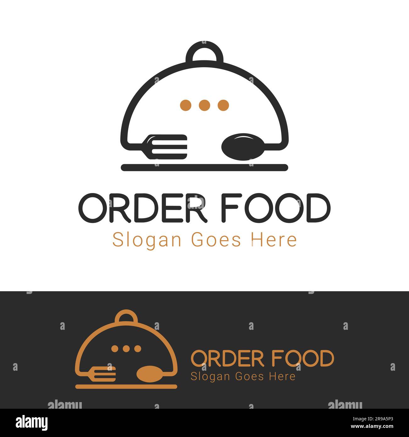 Order Food Logo Design Chef Chat Logotype Chef Hat Spoon and Fork Food