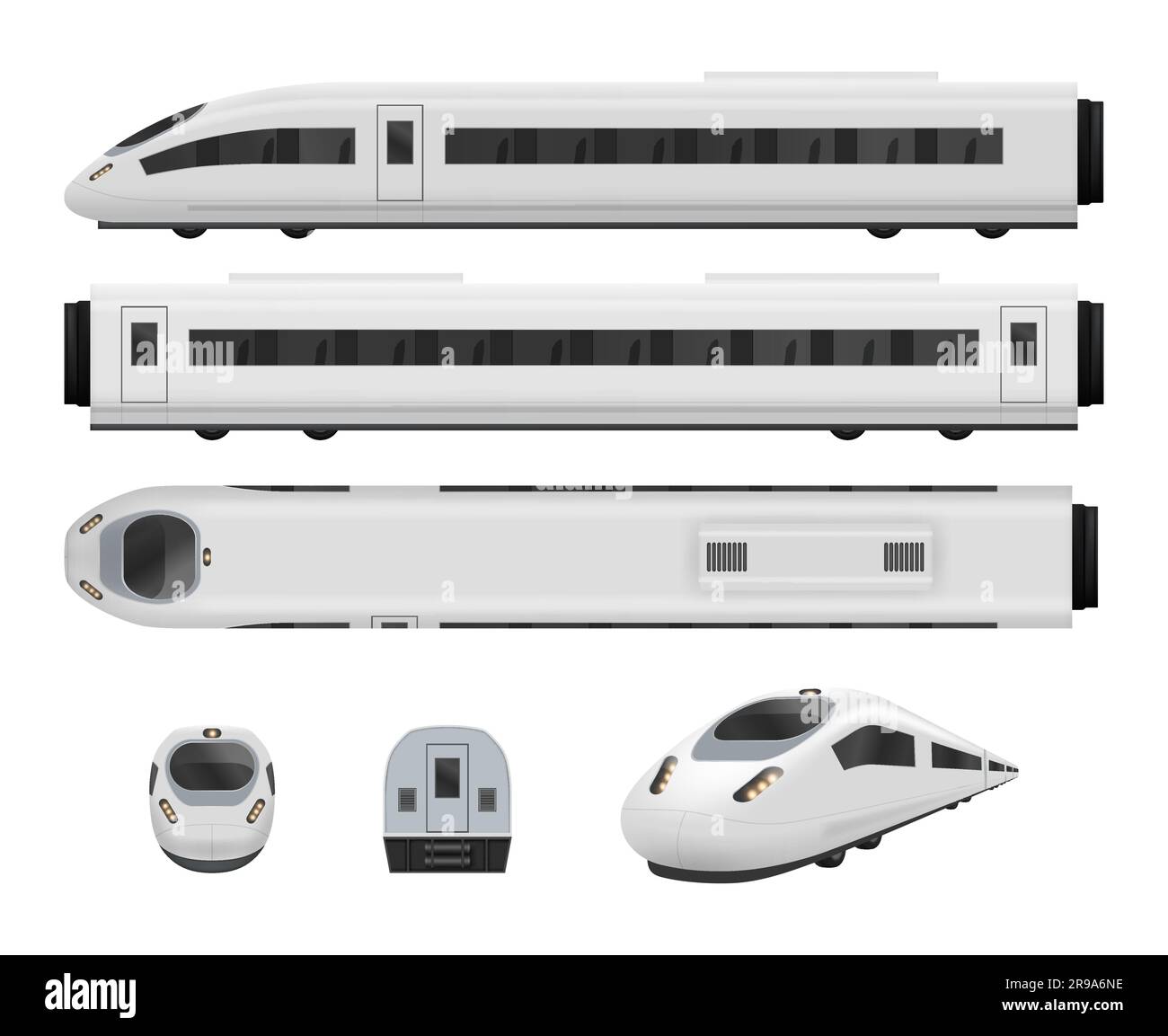 Intercity passenger trains Stock Vector Images - Alamy