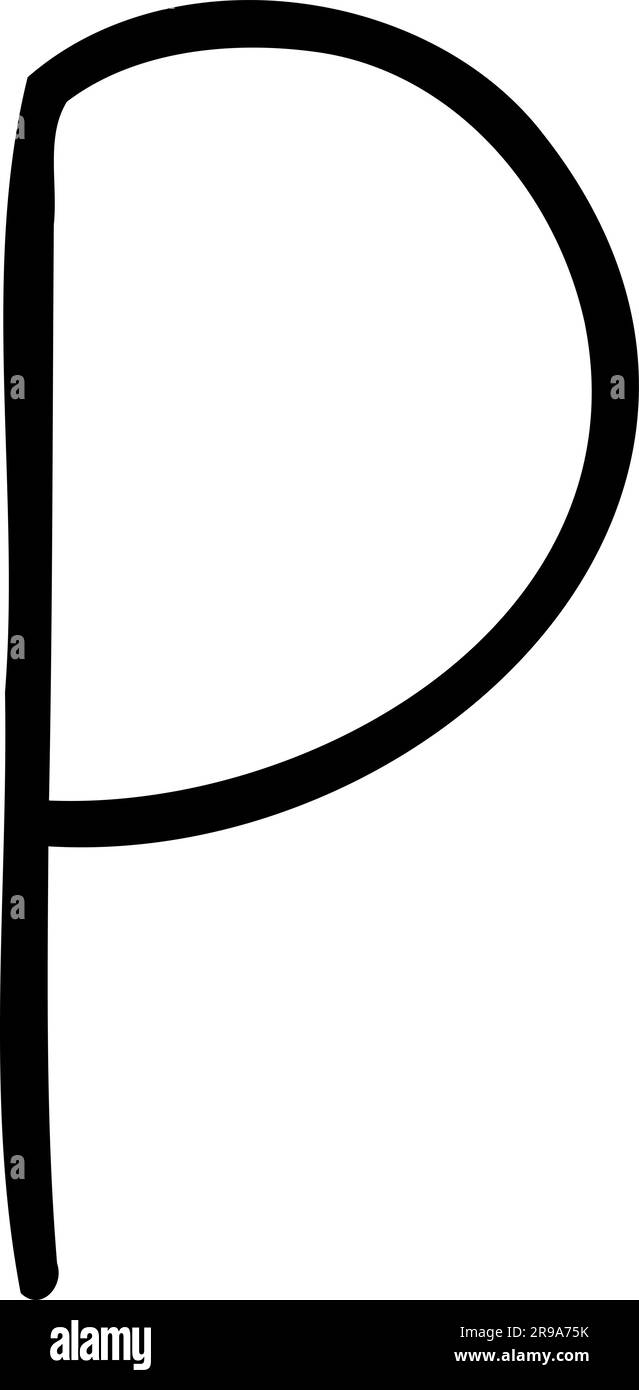 P letter latin english light font Stock Vector Image & Art - Alamy