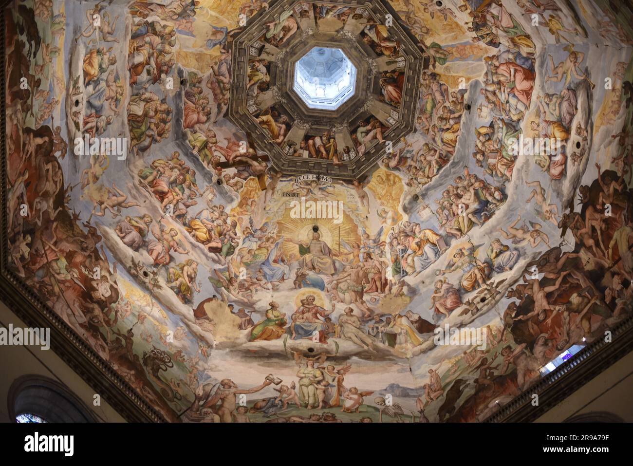 Florence, Italy - 21 Nov, 2022: 'The Last Judgement' painting on the ceiling of the Duomo, Florence Stock Photo