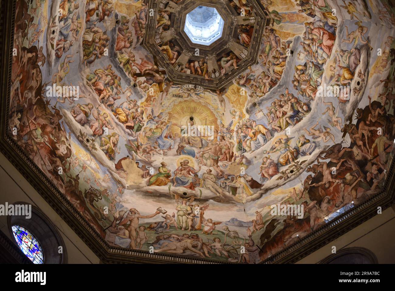 Florence, Italy - 21 Nov, 2022: 'The Last Judgement' painting on the ceiling of the Duomo, Florence Stock Photo