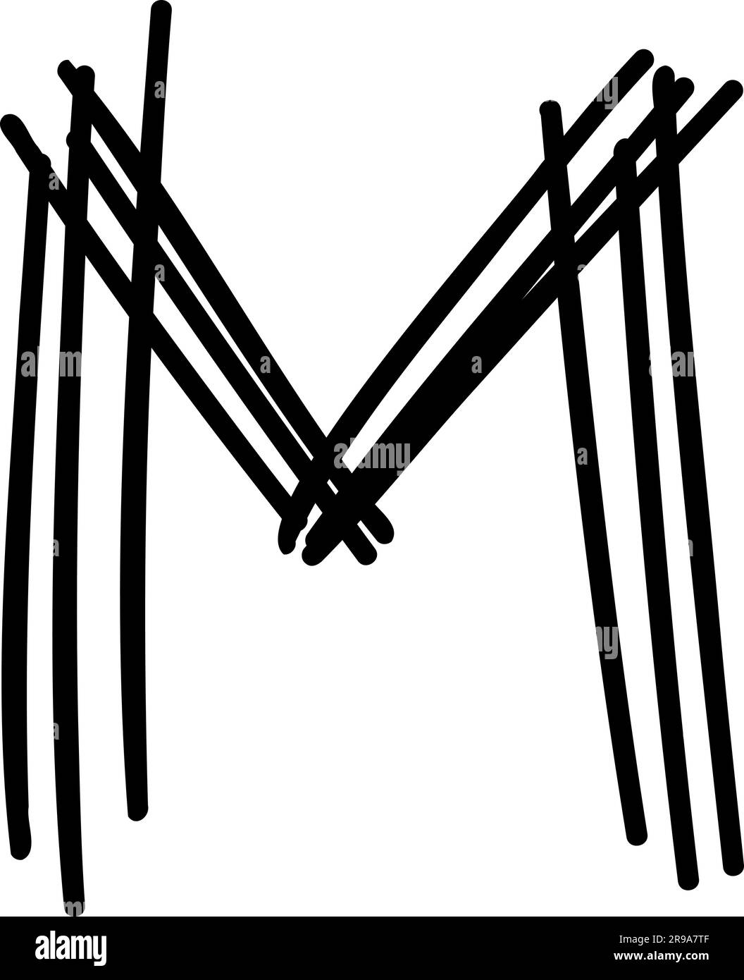 Hand drawn M letter latin english Stock Vector Image & Art - Alamy