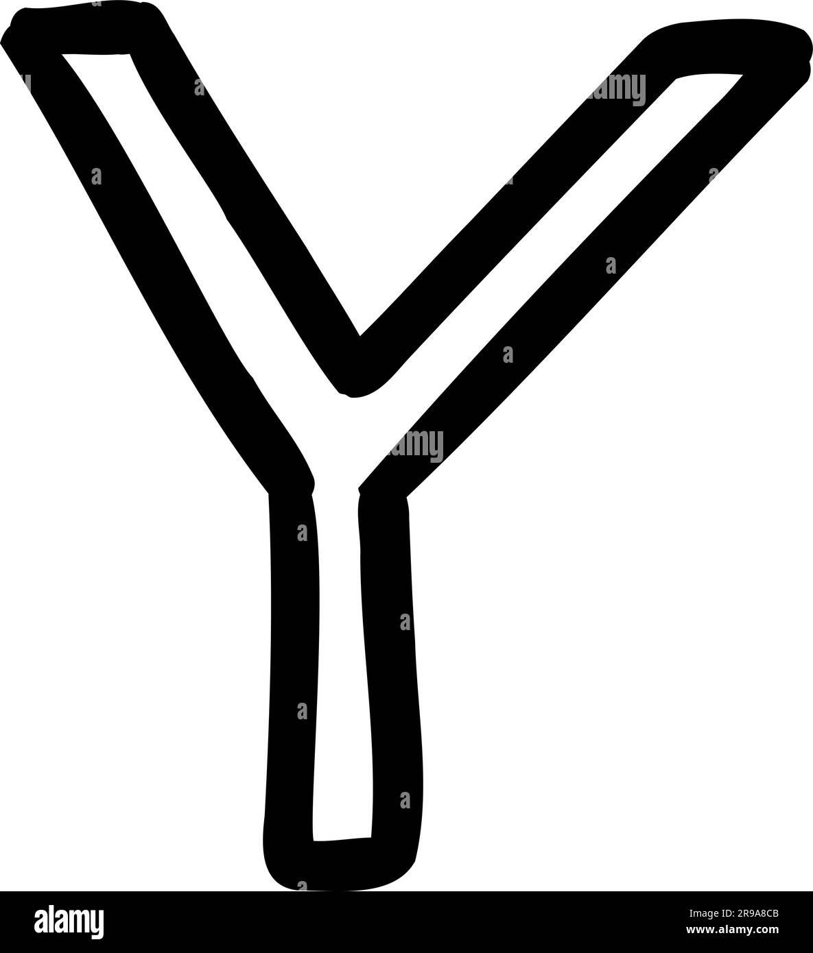 Capital Y letter of latin english outline font Stock Vector Image & Art