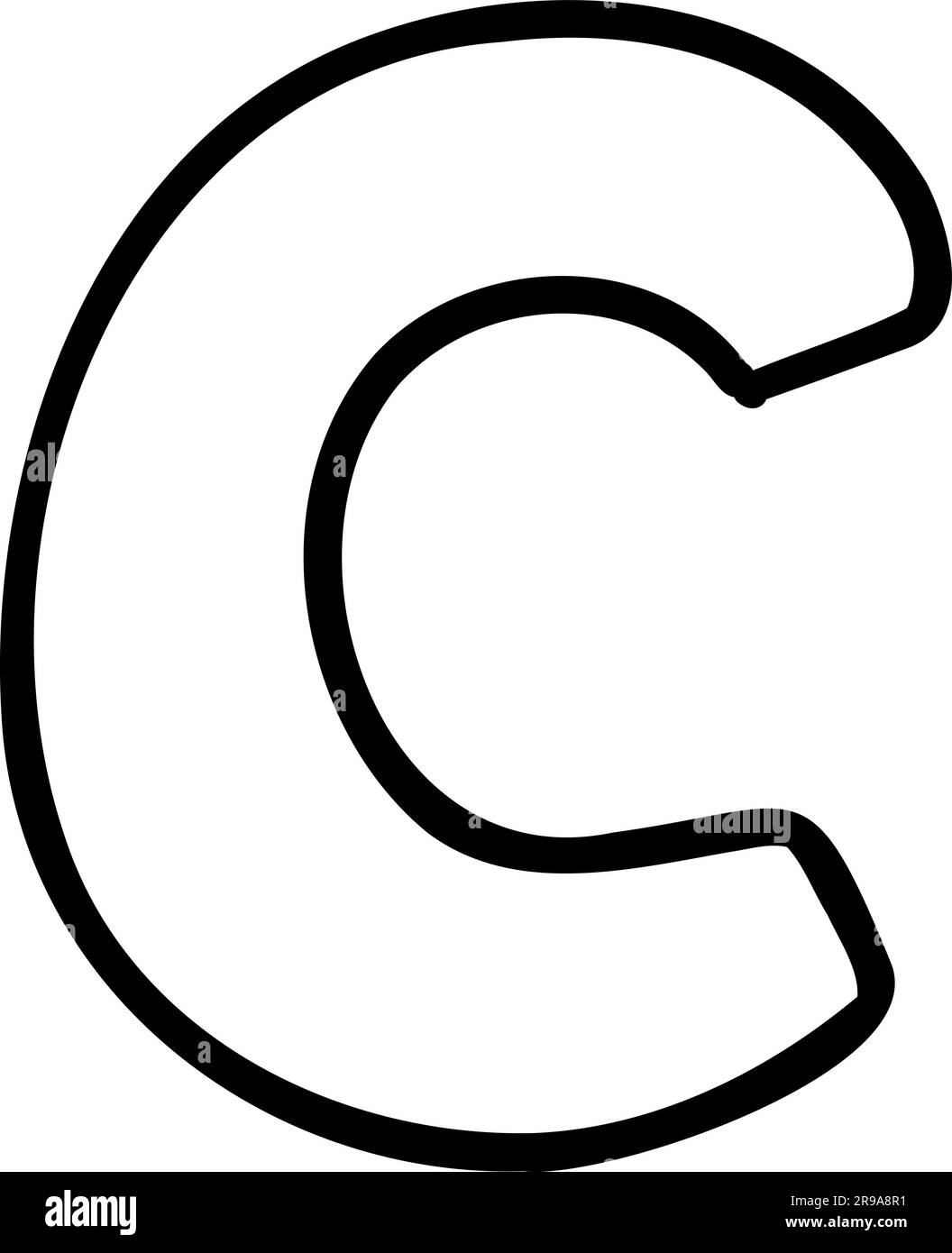 Letter C Clipart Black And White