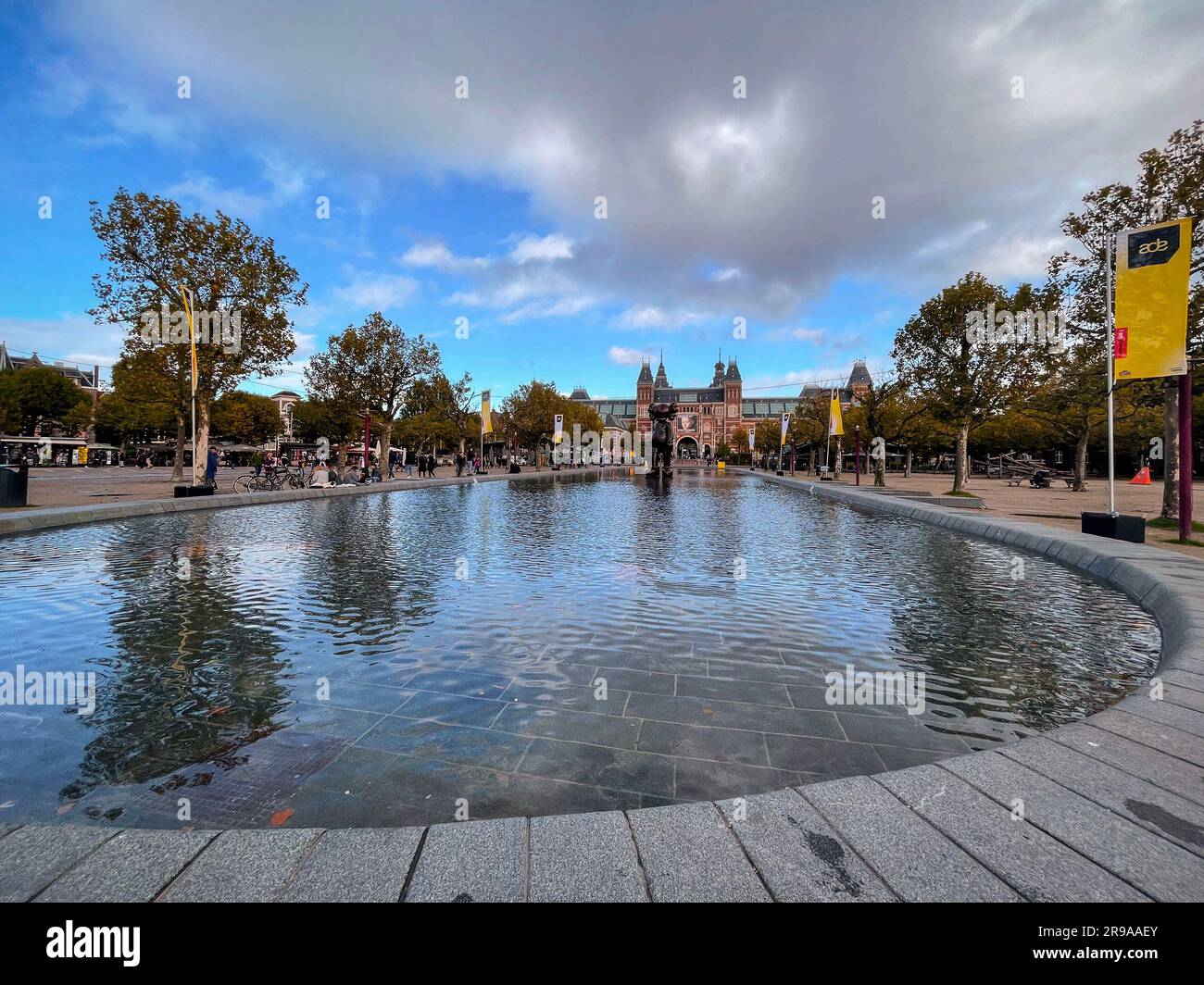 Amsterdam, NL October 12, 2021 Modern sculpture from the New Jersey