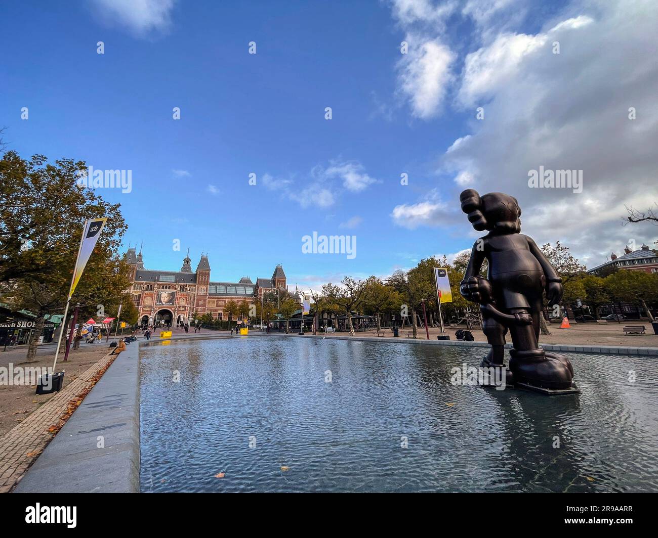 Amsterdam, NL October 12, 2021 Modern sculpture from the New Jersey