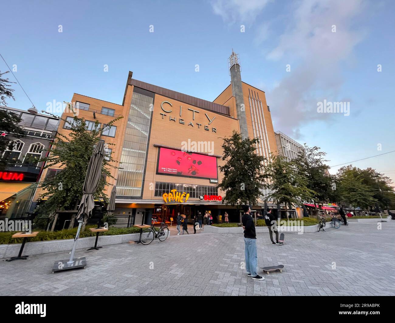 Amsterdam, NL - OCT 12, 2021: Exterior view of the City Theater building, built in art deco style in Amsterdam, NL. Stock Photo