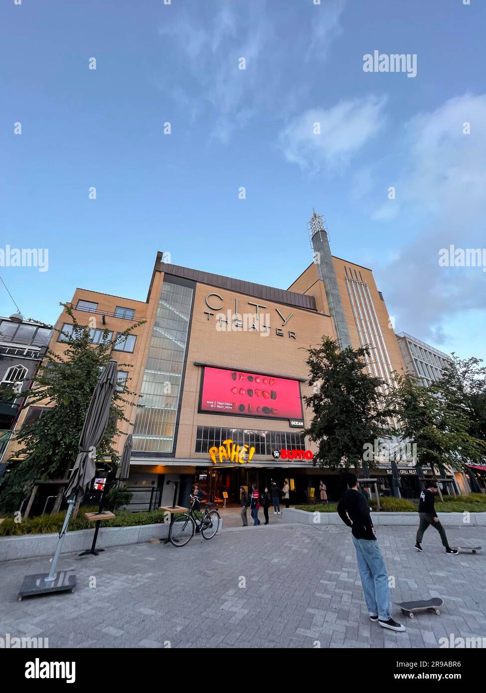 Amsterdam, NL - OCT 12, 2021: Exterior view of the City Theater building, built in art deco style in Amsterdam, NL. Stock Photo