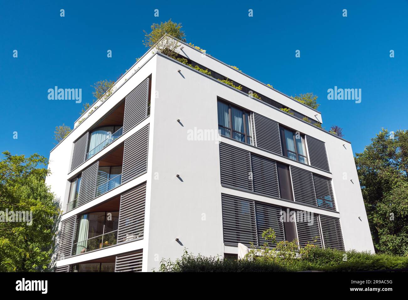 Modern white apartment building in Berlin, Germany Stock Photo - Alamy