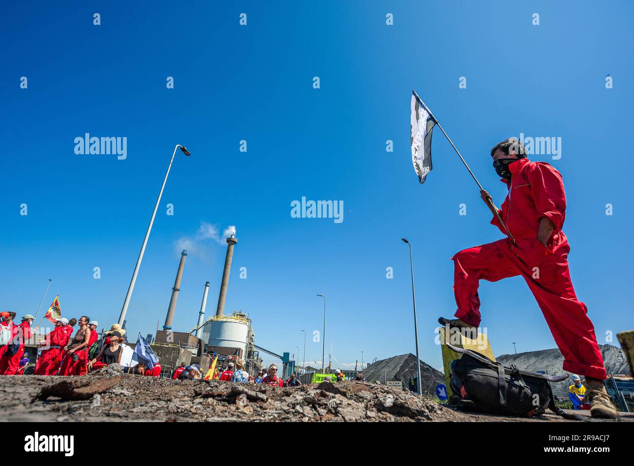 TaTa Steel. Ijmuiden, The Netherlands Saturday 24th June, 2023. Climate  activists, Green Peace and Extinction Rebellion held an illegal  demonstration Stock Photo - Alamy