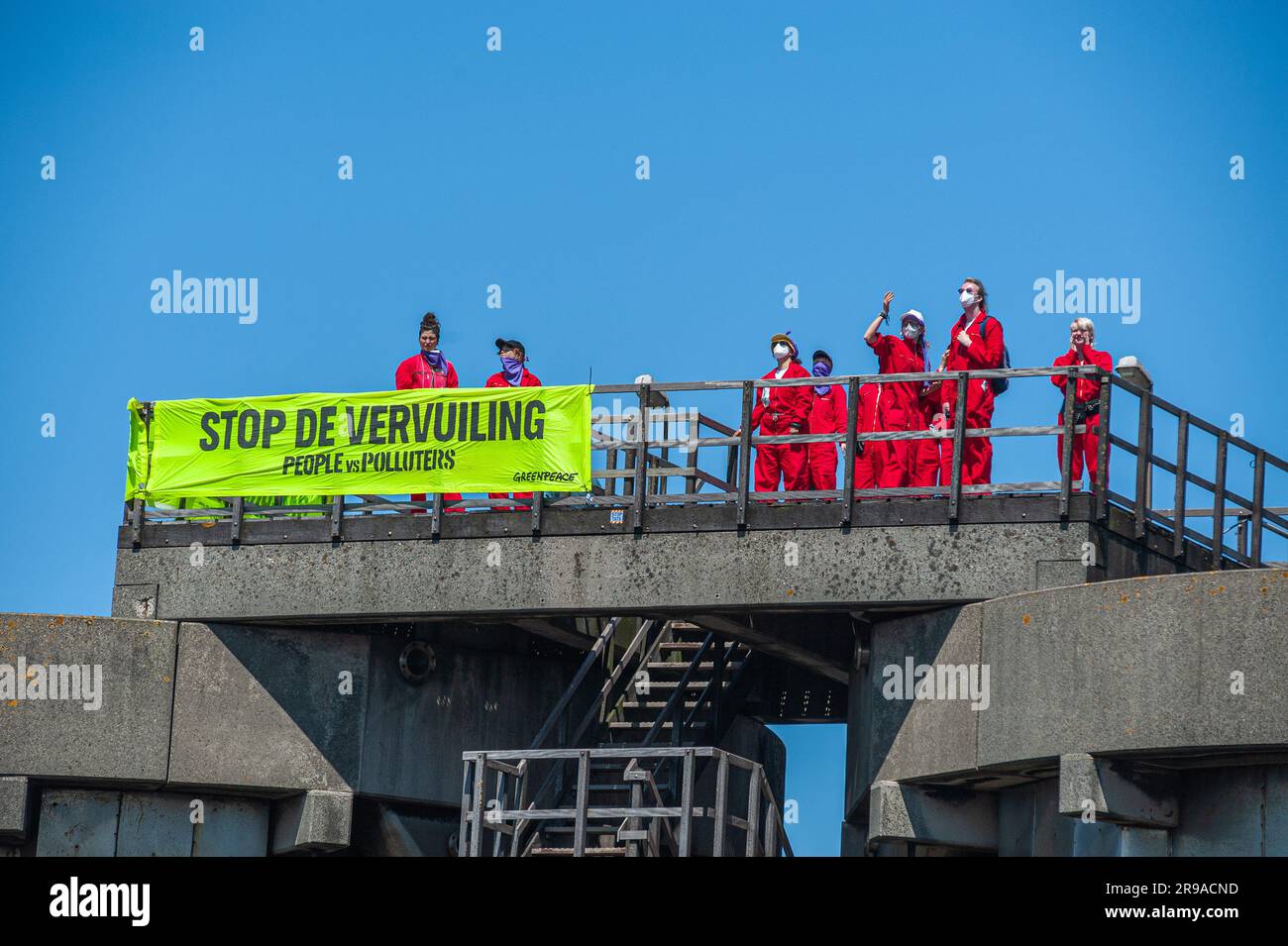 TaTa Steel. Ijmuiden, The Netherlands Saturday 24th June, 2023. Climate  activists, Green Peace and Extinction Rebellion held an illegal  demonstration Stock Photo - Alamy