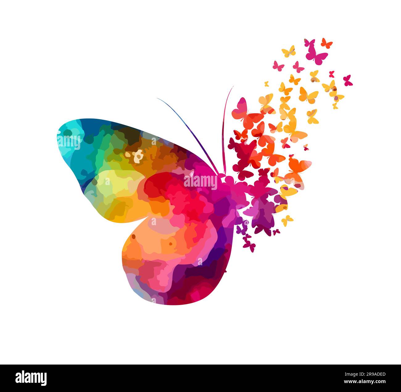Abstract Watercolor Butterfly