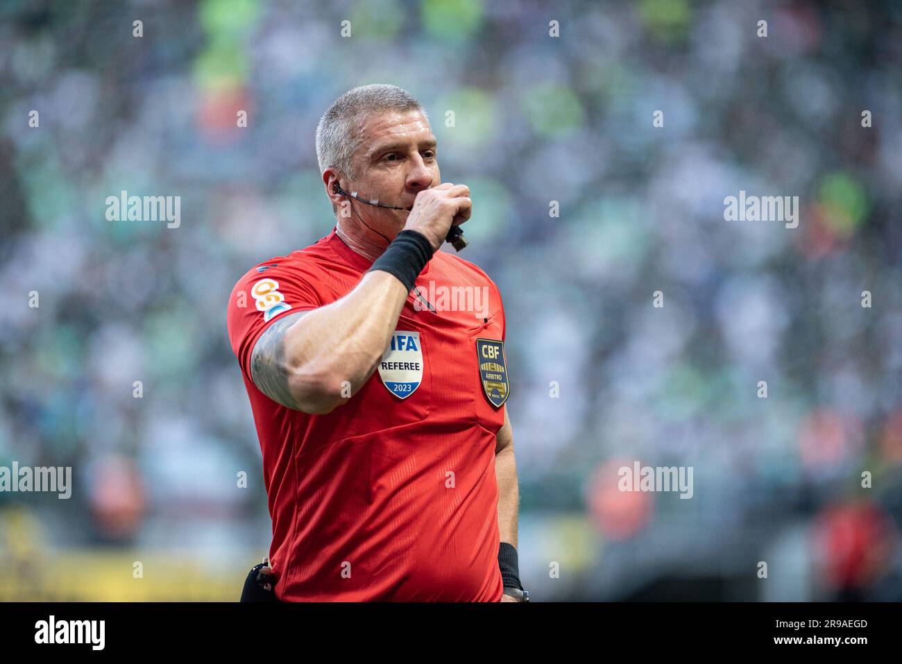 Sao Paulo, Brazil. 25th June, 2023. SP - SAO PAULO - 06/25/2023 -  BRAZILEIRO A 2023, PALMEIRAS X BOTAFOGO - Referee Anderson Daronco during  the match between Palmeiras and Botafogo at the