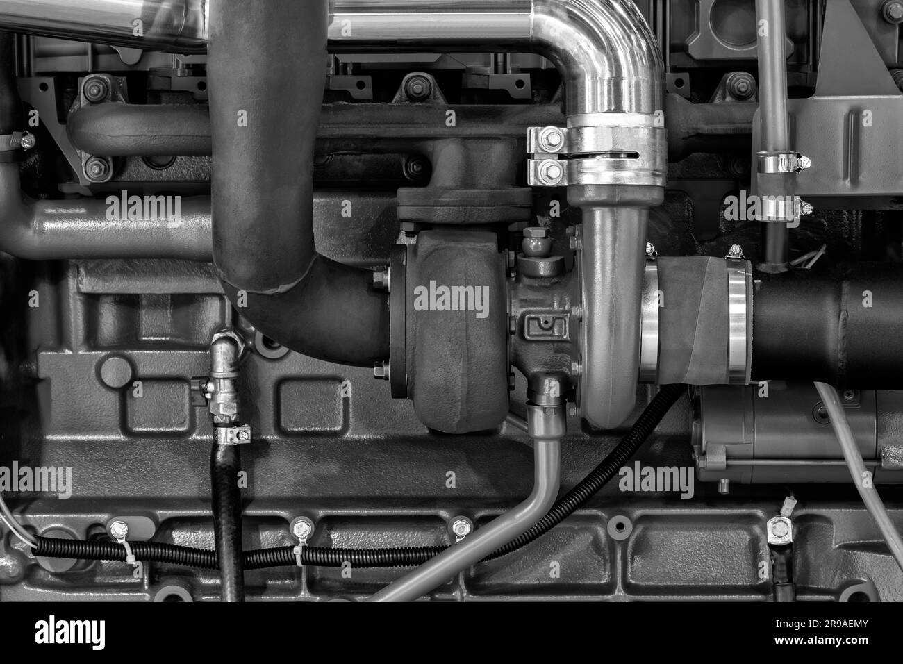 Truck exhaust pipe Black and White Stock Photos & Images Alamy
