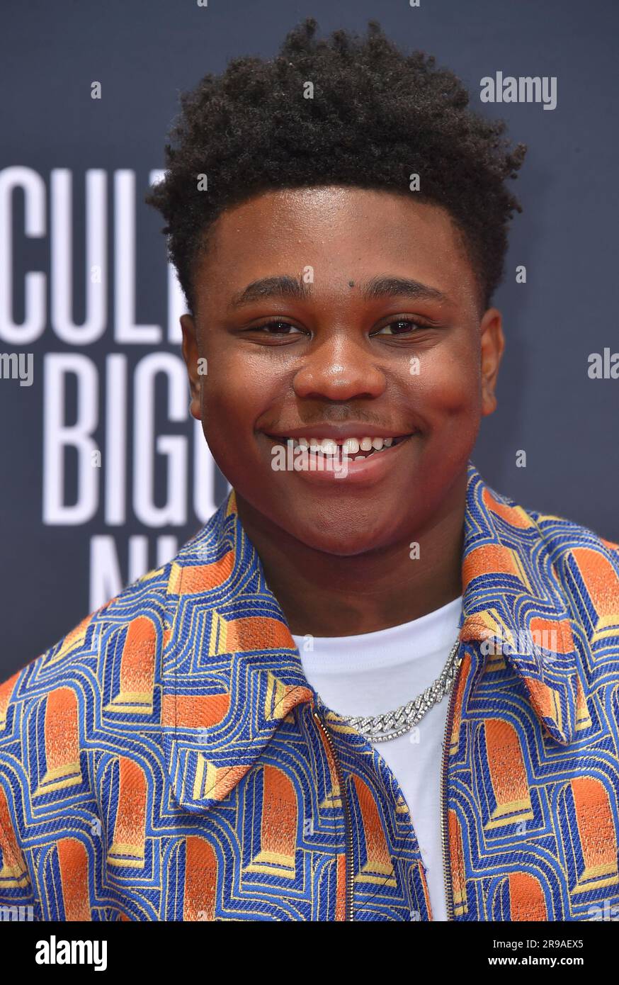 Jalyn Hall arrives at the BET Awards on Sunday, June 25, 2023, at the
