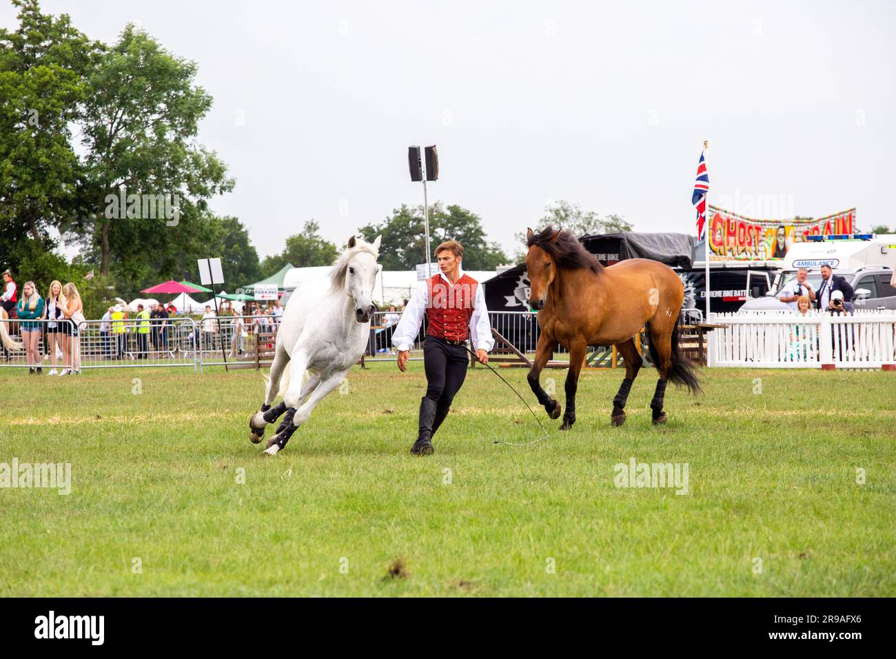 Ben Atkinson action horses at the Royal Cheshire agricultural show of