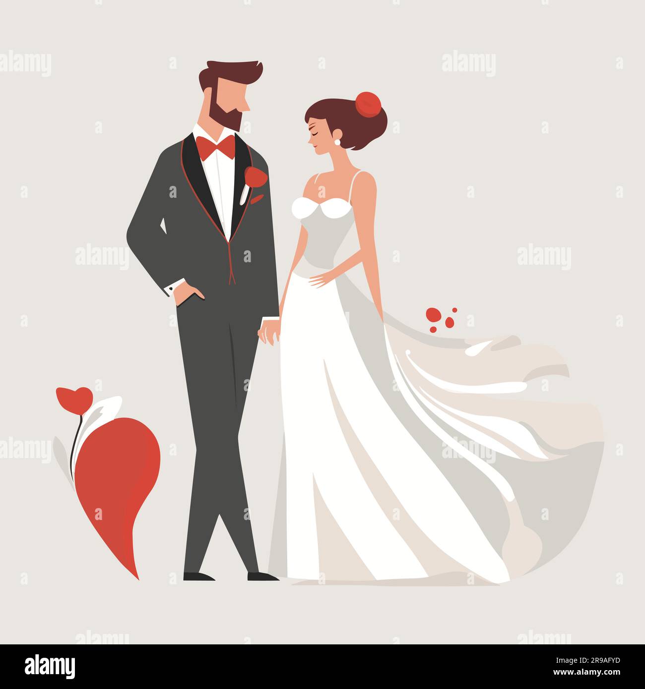 Married woman drawing vector illustration Stock Vector Images - Alamy