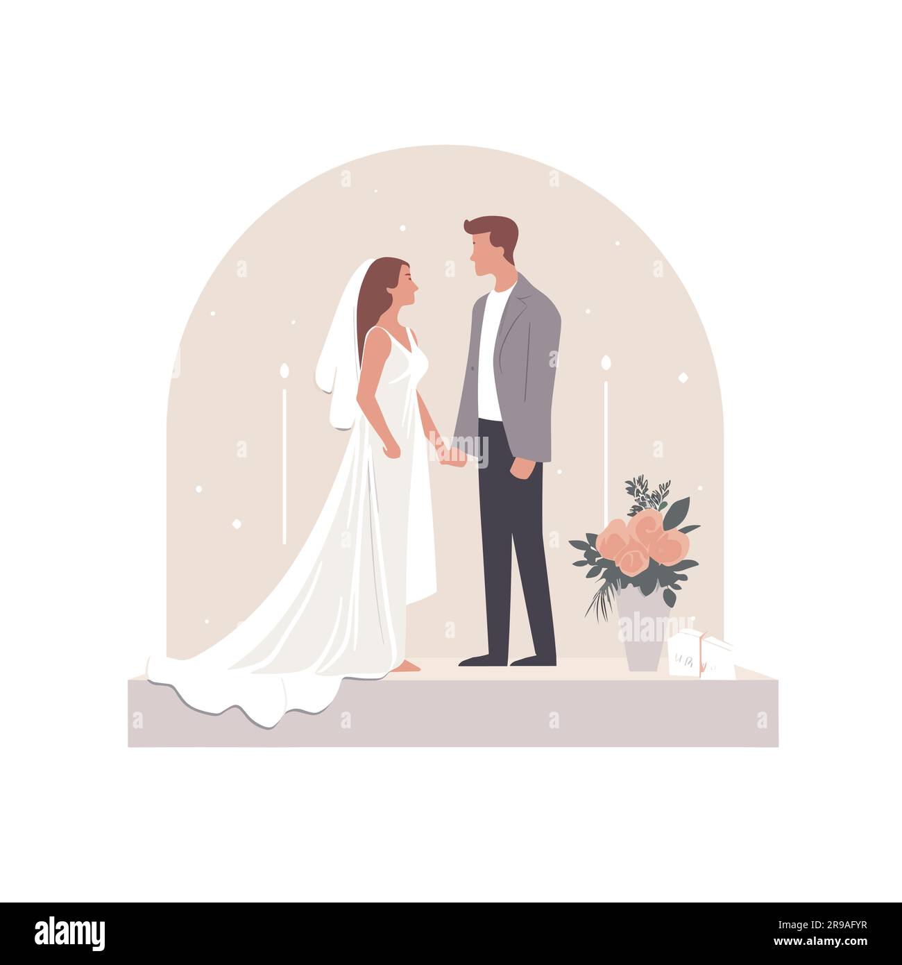 Married woman drawing vector illustration Stock Vector Images - Alamy