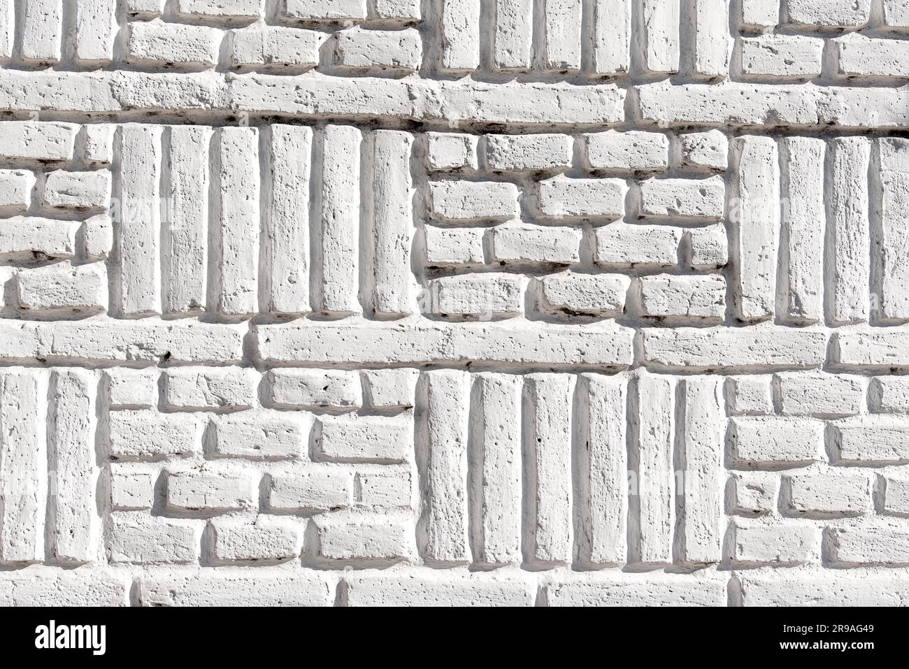 Background from a white painted brick wall Stock Photo