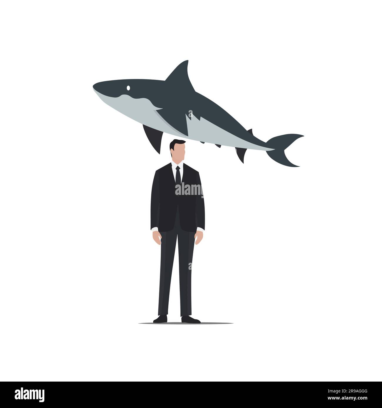 Man in a suit with shark head vector isolated Stock Vector Image & Art