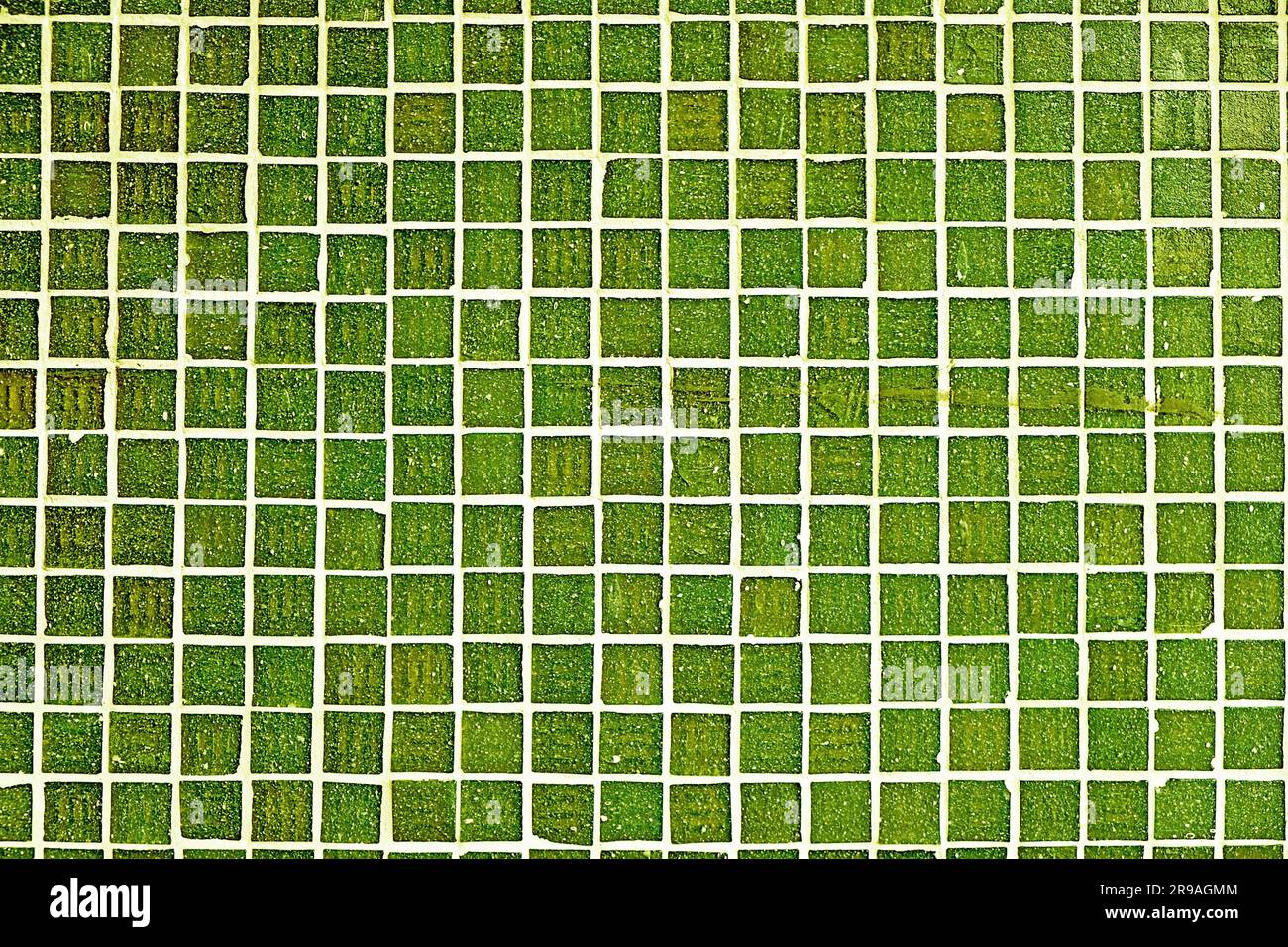 Light green mosaic tile background Stock Photo