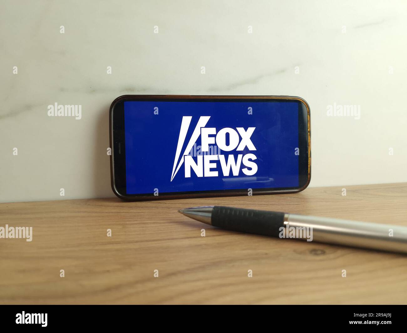 Konskie, Poland June 24, 2023 Fox News Channel logo displayed on