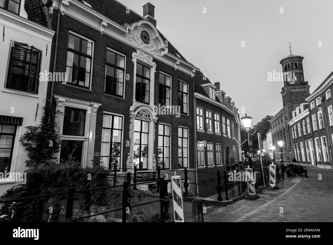 Utrecht, NL - OCT 9, 2021: Street view and traditional Dutch buildings