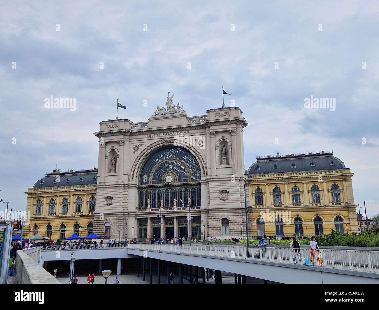 BUDAPEST/HUNGARY - 2023-05-19: Eastern railway station in Budapest. One of the big junctions of Budapest Stock Photo