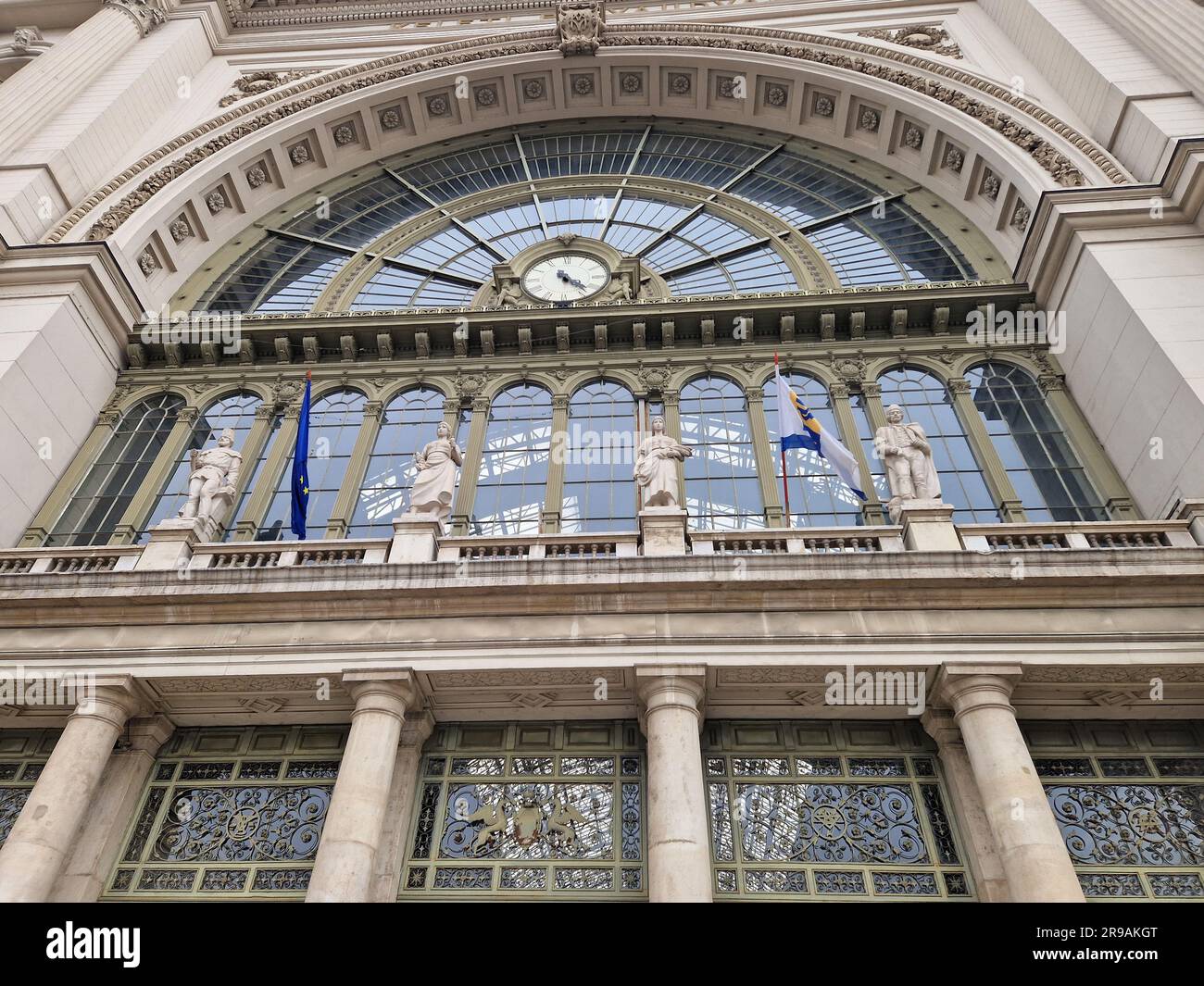 BUDAPEST/HUNGARY - 2023-05-19: Eastern railway station in Budapest. One of the big junctions of Budapest Stock Photo