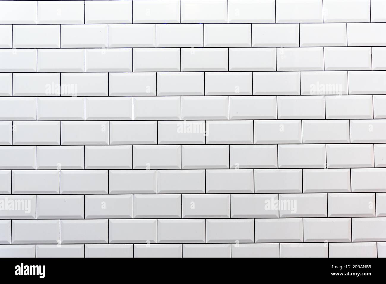 Background from a white tile wall Stock Photo