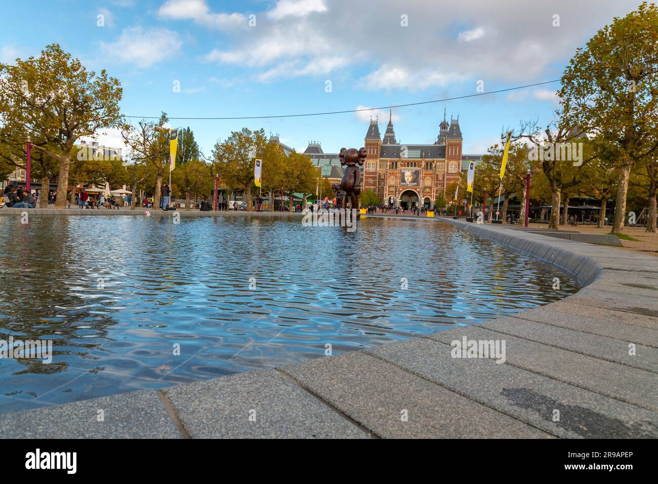 Amsterdam, NL October 12, 2021 Modern sculpture from the New Jersey