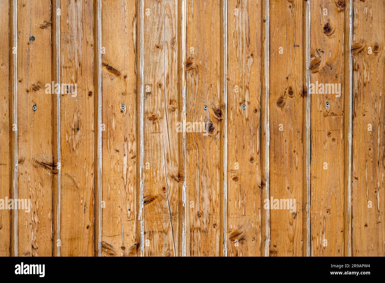 Background from a brown painted wooden wall Stock Photo