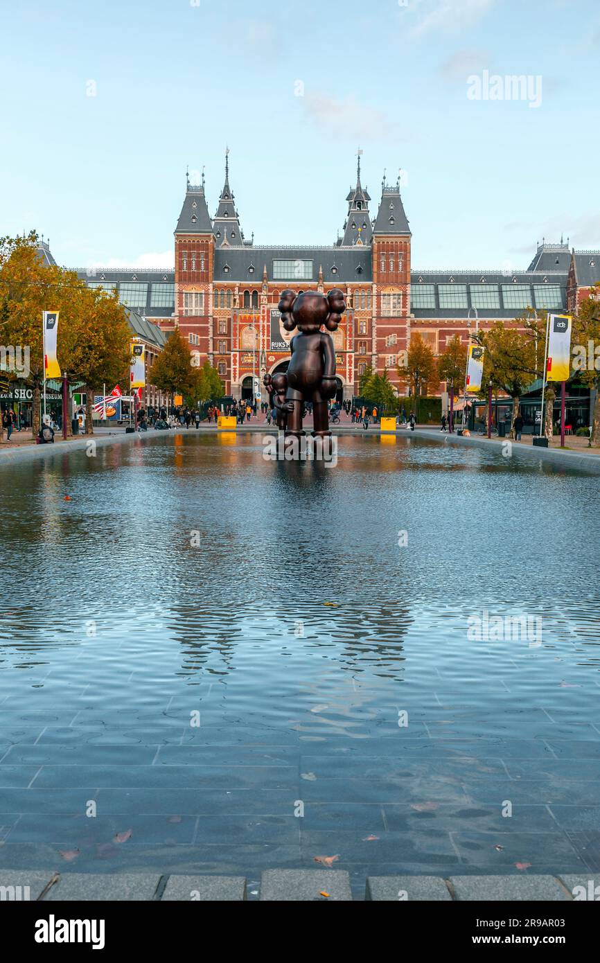 Amsterdam, NL October 12, 2021 Modern sculpture from the New Jersey