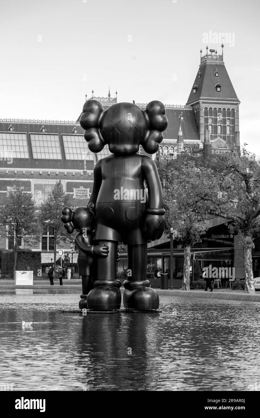 Amsterdam, NL October 12, 2021 Modern sculpture from the New Jersey