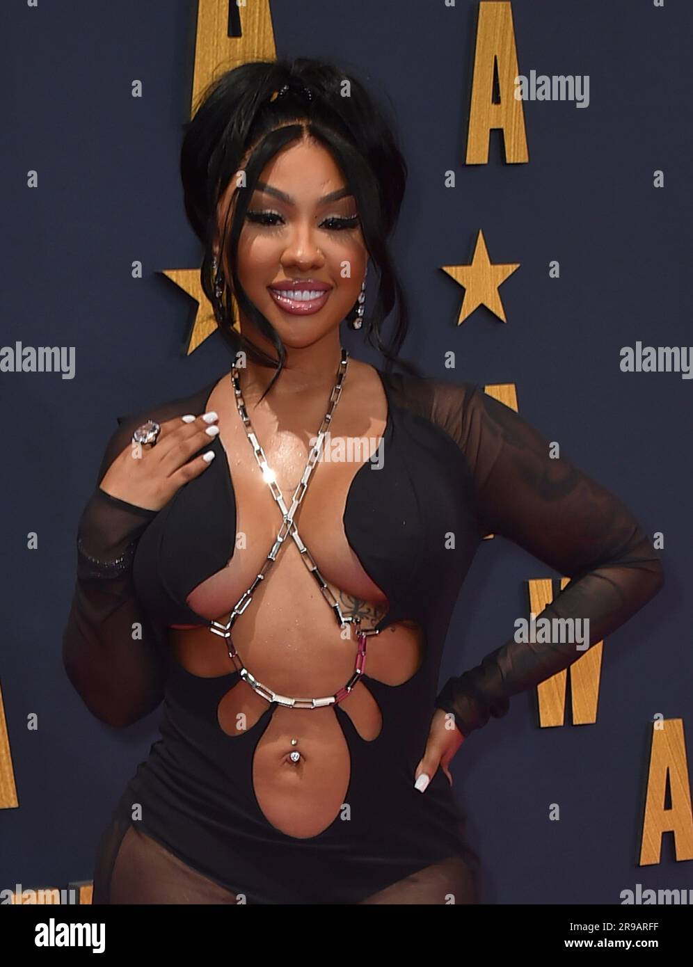 Ari Fletcher arrives at the BET Awards on Sunday, June 25, 2023, at the