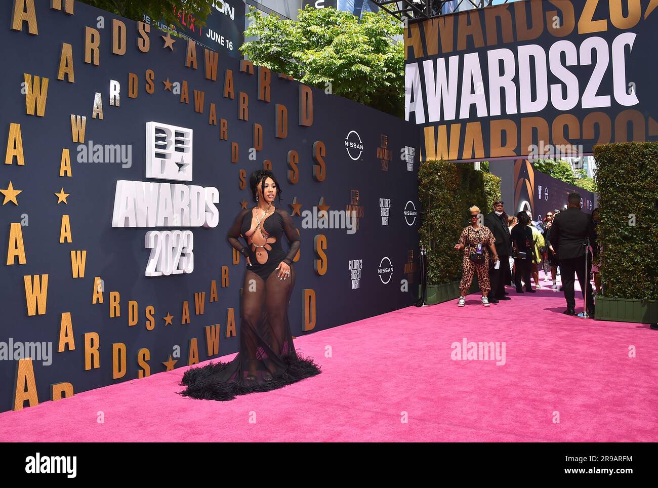 Ari Fletcher arrives at the BET Awards on Sunday, June 25, 2023, at the  Microsoft Theater in Los Angeles. (Photo by Jordan Strauss/Invision/AP  Stock Photo - Alamy