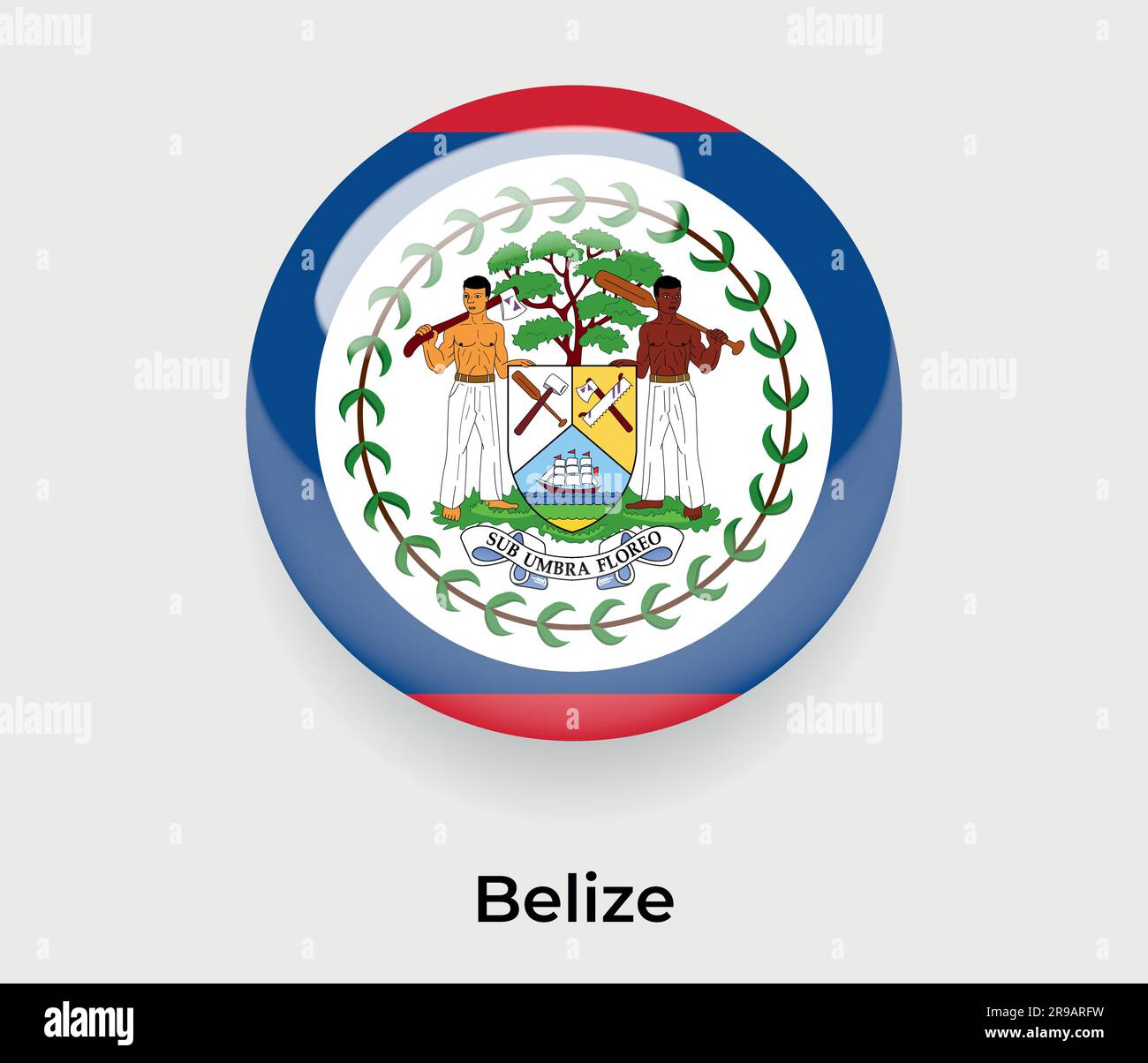 Round flag of belize hi-res stock photography and images - Alamy