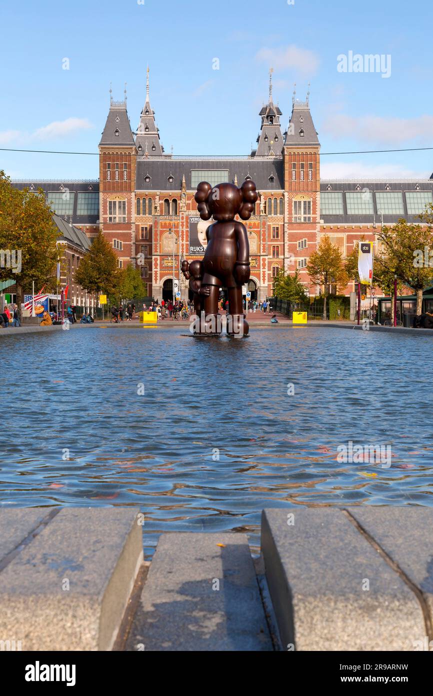 Amsterdam, NL October 12, 2021 Modern sculpture from the New Jersey