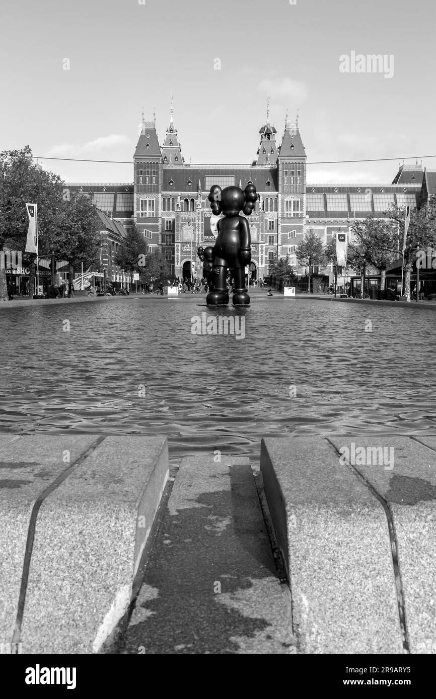 Amsterdam, NL October 12, 2021 Modern sculpture from the New Jersey