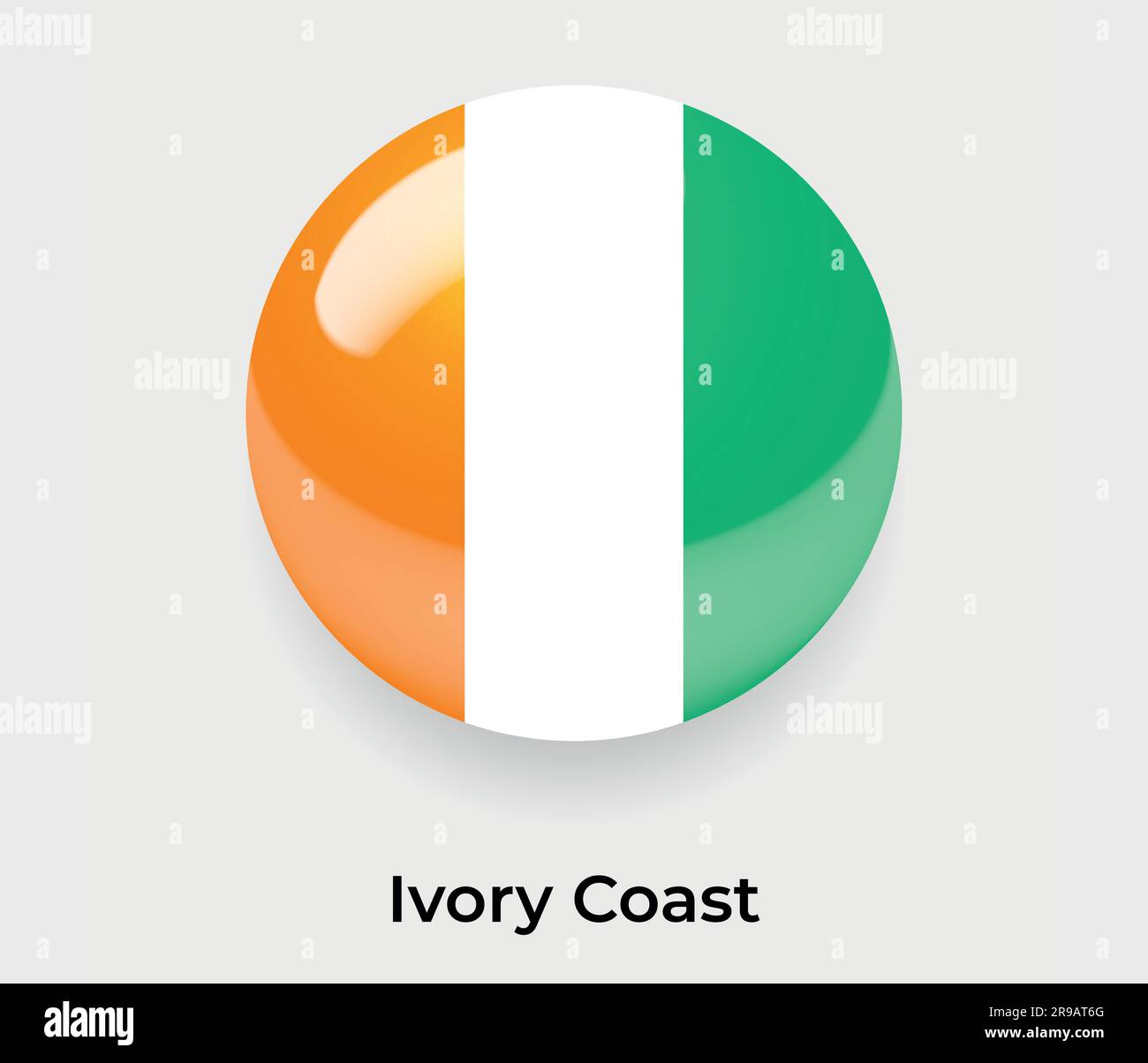 Round flag of Cote D'Ivoire Stock Photo - Alamy