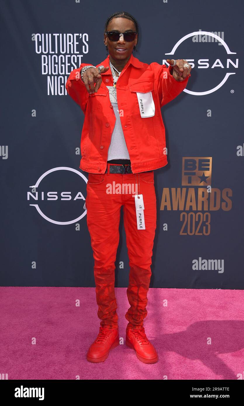 Soulja Boy arrives at the BET Awards on Sunday, June 25, 2023, at the