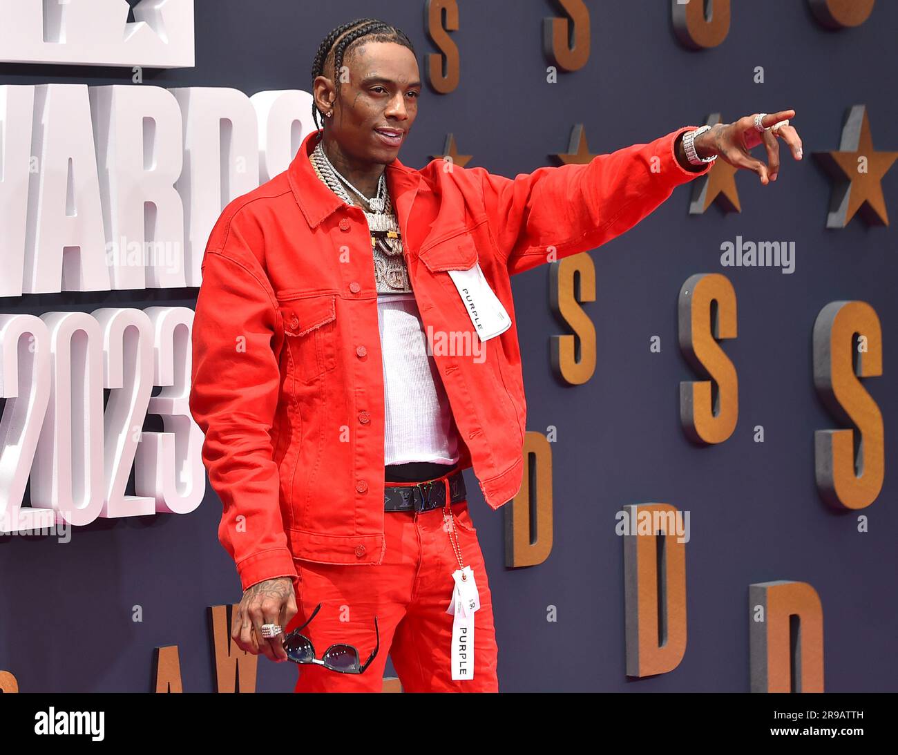 Soulja Boy arrives at the BET Awards on Sunday, June 25, 2023, at the