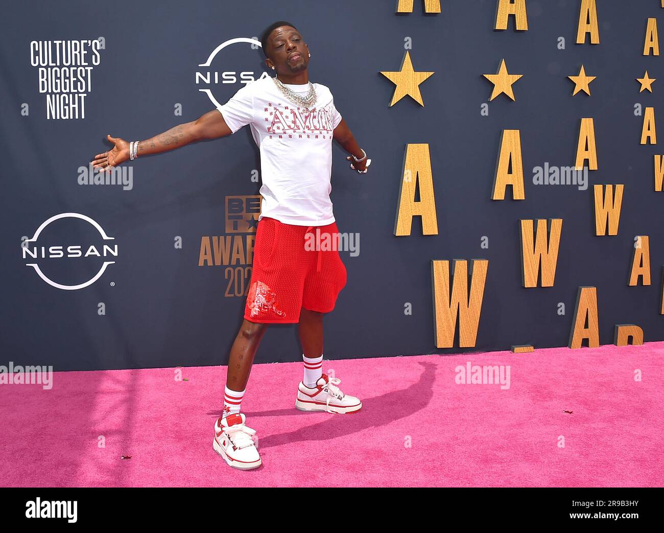 Boosie arrives at the BET Awards on Sunday, June 25, 2023, at the