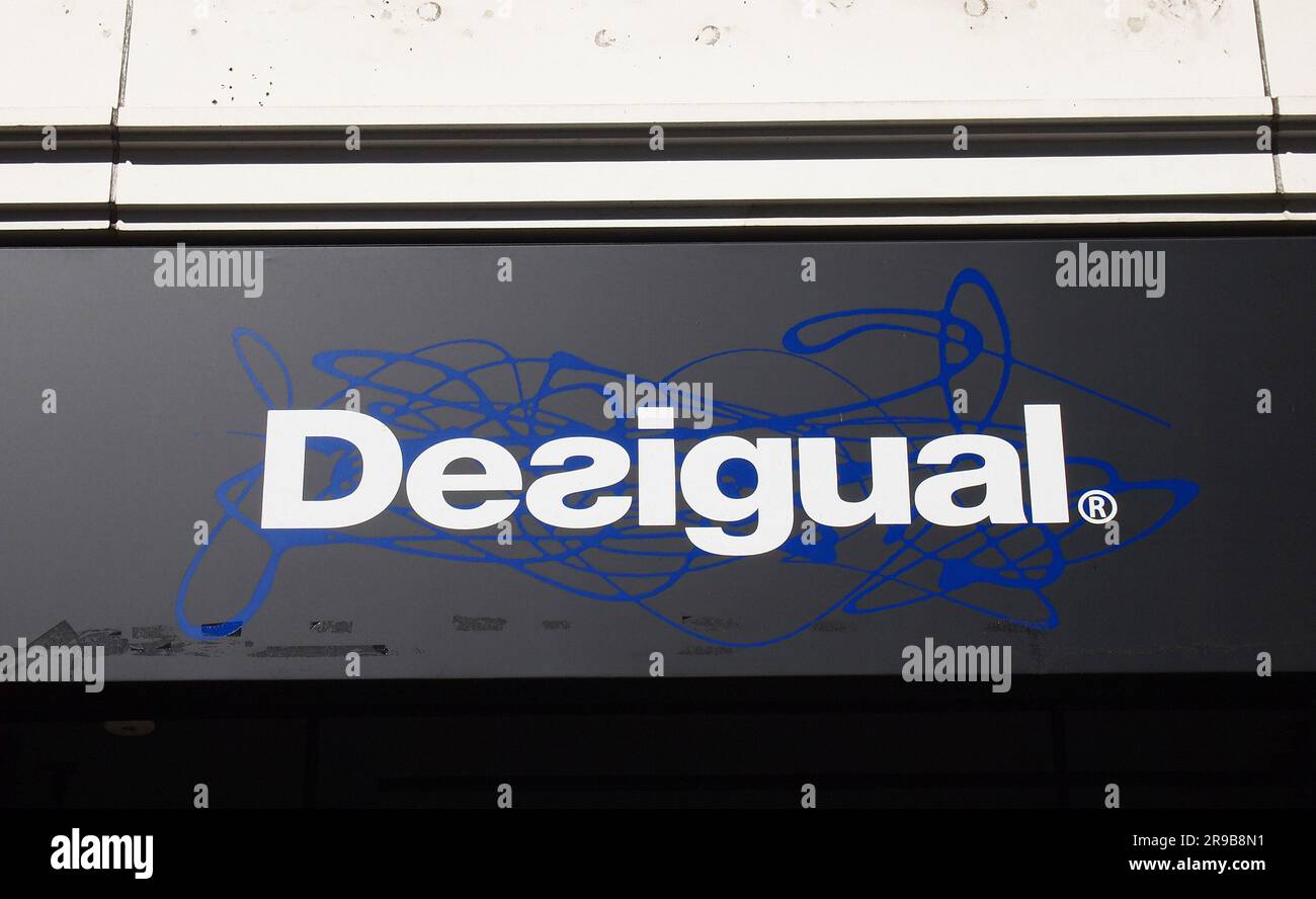 Desigual store sign in downtown San Francisco, California Stock Photo