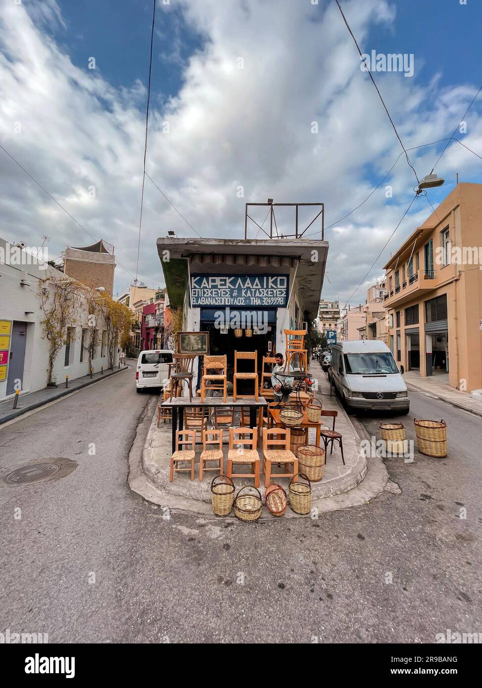 Rattan chairs greece hires stock photography and images Alamy