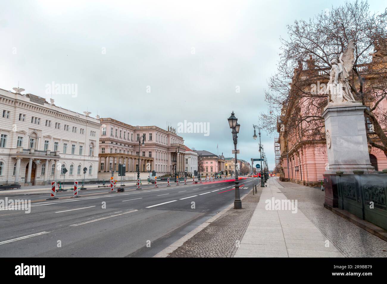 Berlin, Germany - 17 DEC 2021: Unter den Linden is a boulevard in the central Mitte district of Berlin, the capital of Germany. Stock Photo